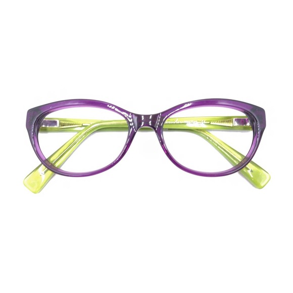 Lerocher New York Amber 831 Purple Green Black Eyeglasses Frames 54-16 140 Japan - Picture 12 of 12